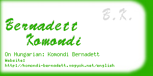 bernadett komondi business card